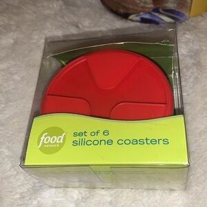 NWT Food Network set of 6 silicone coasters